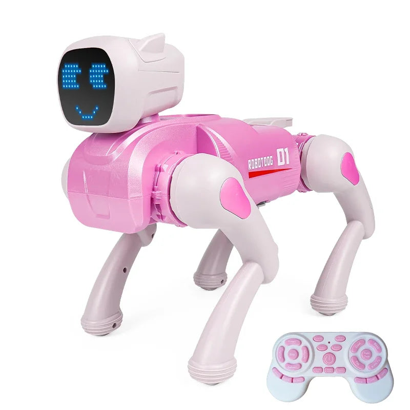 Perro robot inteligente, juguete compañero con IA, comandos de voz, 20 tipos de programación de acciones, canta y cuenta historias, regalo para niños