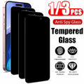 1-3 unidades de cristal templado antiespía para iPhone 18, 17, 17e, 16e, 16 y 15 Pro Max; protector de pantalla de privacidad para iPhone 15, 14 Plus, 13, 12 y 11 Pro Max