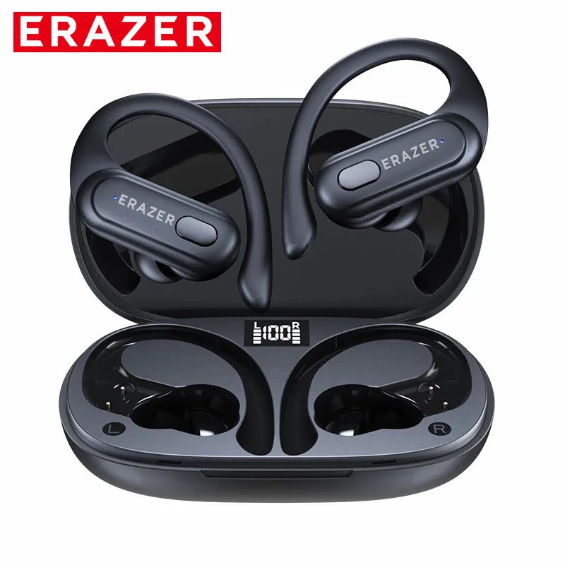 ERAZER XT60pro, auriculares Bluetooth, auriculares Hi-Fi, auriculares con reducción de ruido y micrófono, con gancho para la oreja