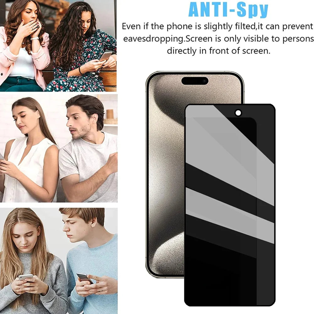 1-3 unidades de cristal templado antiespía para iPhone 18, 17, 17e, 16e, 16 y 15 Pro Max; protector de pantalla de privacidad para iPhone 15, 14 Plus, 13, 12 y 11 Pro Max