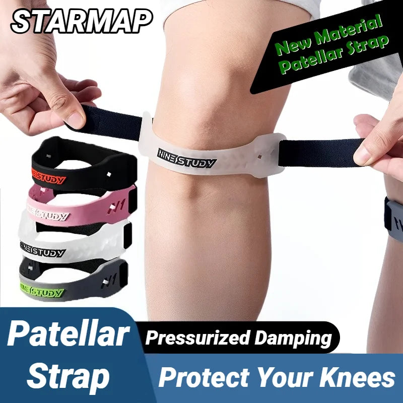 Banda Patelar Deportiva STARMAP - Soporte Fuerte para Rodilla que Reduce el Desgaste | Ajustable PVC | Adulto