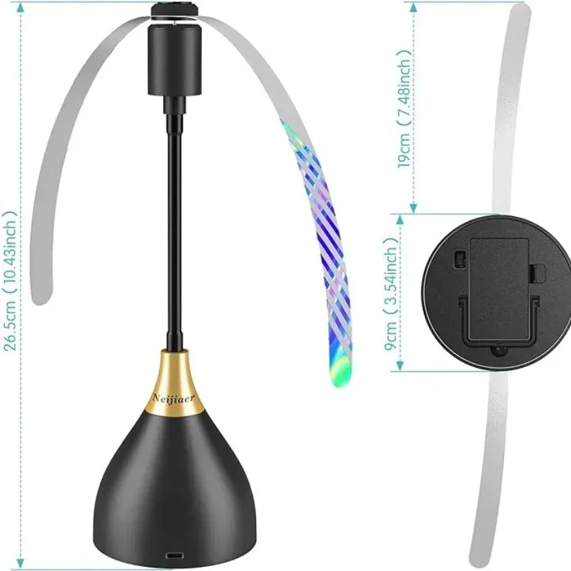 NONE: ventiladores antimoscas para mesa, las mantiene alejadas gracias a sus aspas suaves. USB.