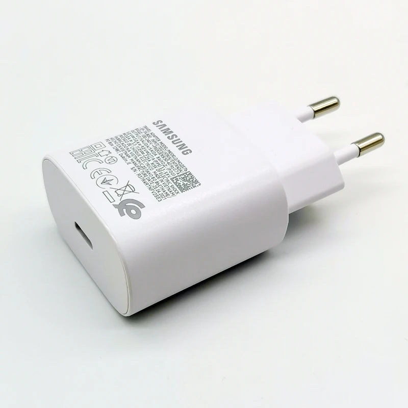 Samsung: cargador ultrarrápido de 25 W  para Galaxy S24, S23, S20, S21, S22 Plus, Note 20, 10, A55, A35, A25, A15, Z Flip, Fold 6, 5, 4 y 3