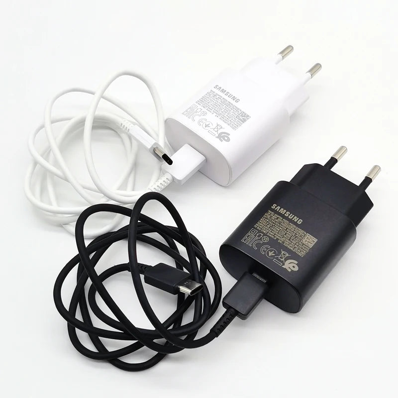 Samsung: cargador ultrarrápido de 25 W  para Galaxy S24, S23, S20, S21, S22 Plus, Note 20, 10, A55, A35, A25, A15, Z Flip, Fold 6, 5, 4 y 3