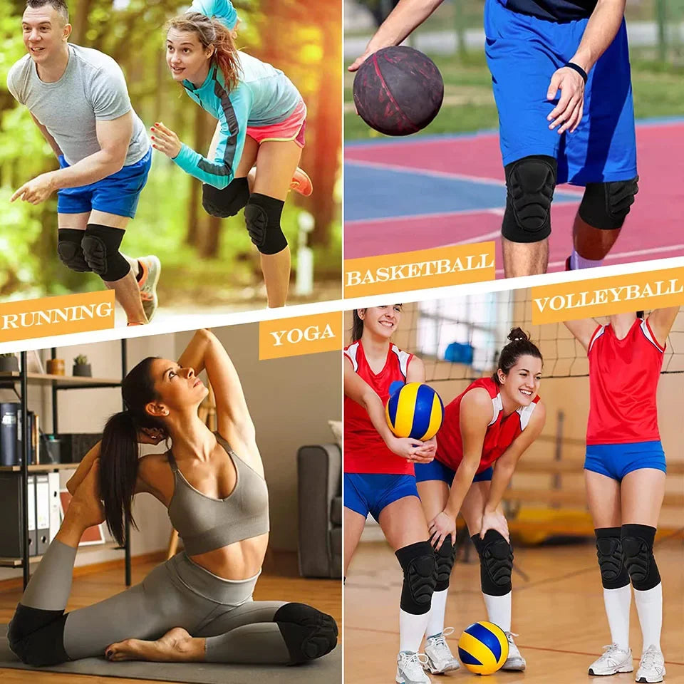 1 Par de Rodilleras Antideslizantes con Espuma EVA Gruesa, Protección para Voleibol, Fútbol, Danza, Prevención de Golpes y Colisiones - Manga para Rodilla