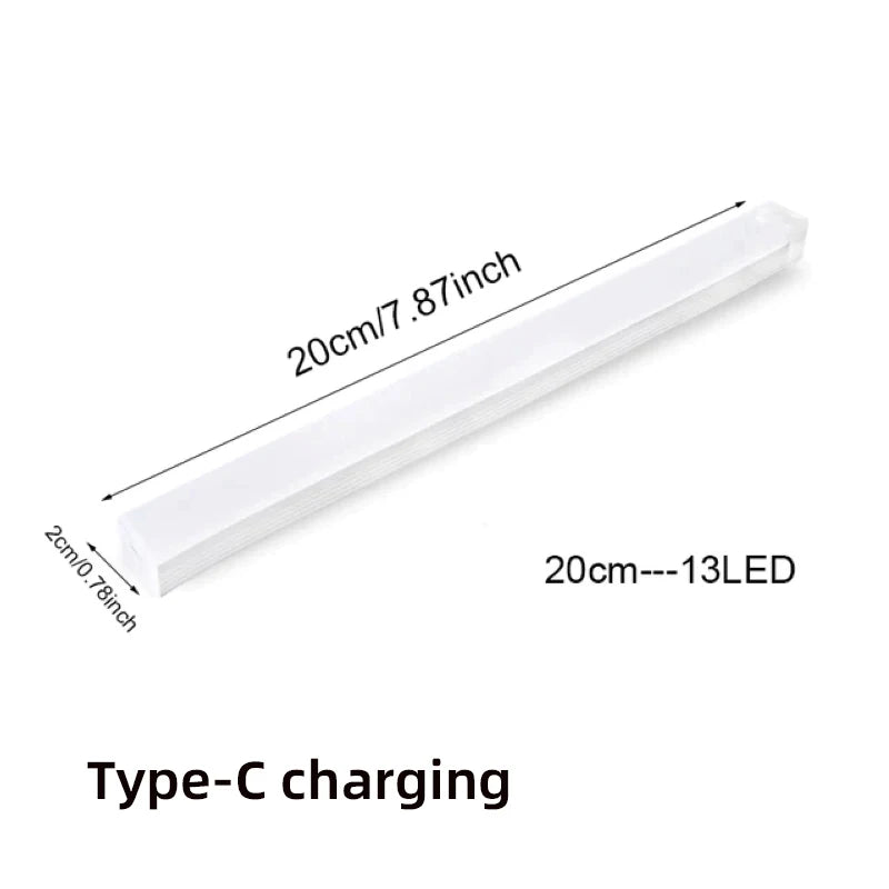 Lámpara con sensor de movimiento, luz nocturna, LED inalámbrica, recargable por USB tipo C, para la iluminación de armarios de cocina, dormitorios, armarios y escaleras