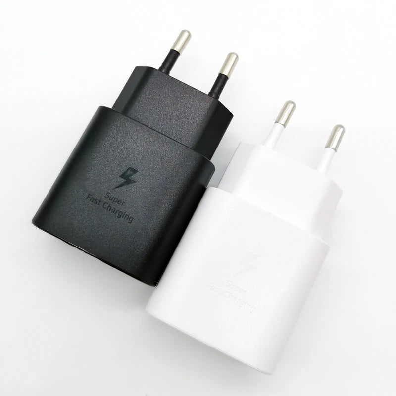Samsung: cargador ultrarrápido de 25 W  para Galaxy S24, S23, S20, S21, S22 Plus, Note 20, 10, A55, A35, A25, A15, Z Flip, Fold 6, 5, 4 y 3