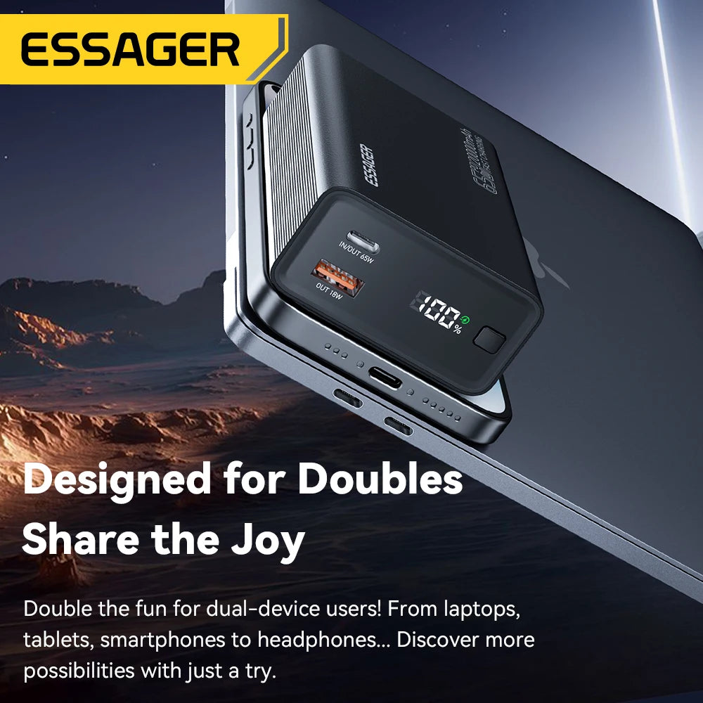 Essager : 20 000 mAh, carga rápida PD de 65 W