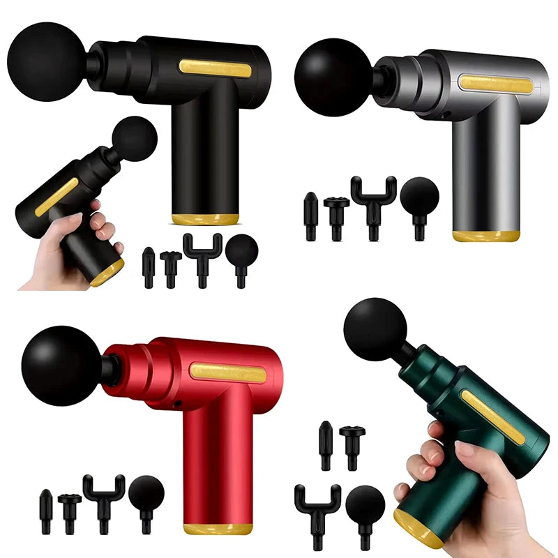 Pistola de Fascia Portátil USB FODRK | Masajeador de Percusión 6 Niveles