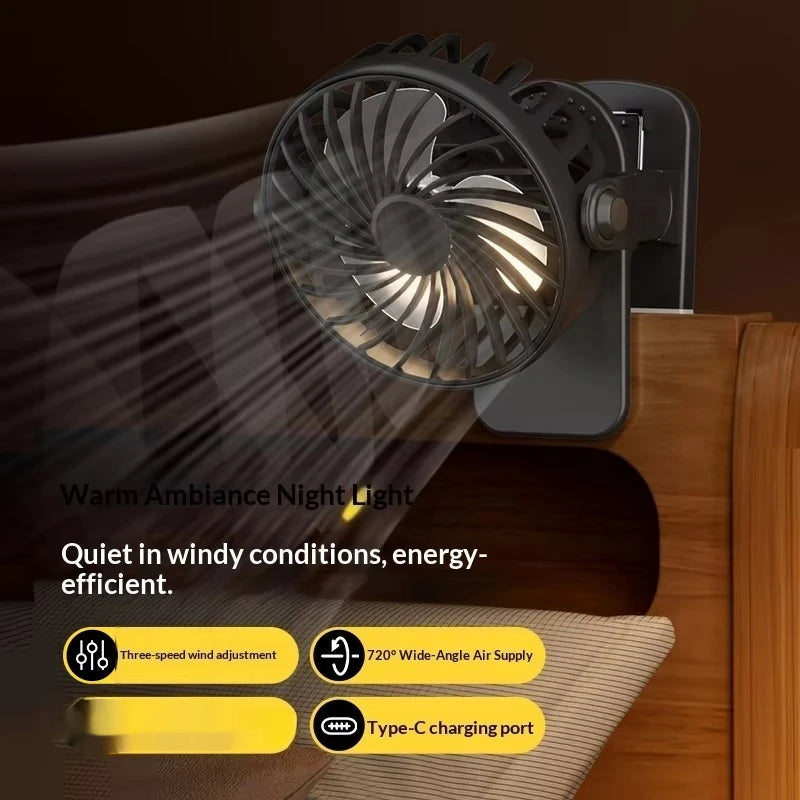 HOMEFISH:  ventilador colgante giratorio de 720° con luz nocturna y enfriador de aire para acampadas al aire libre