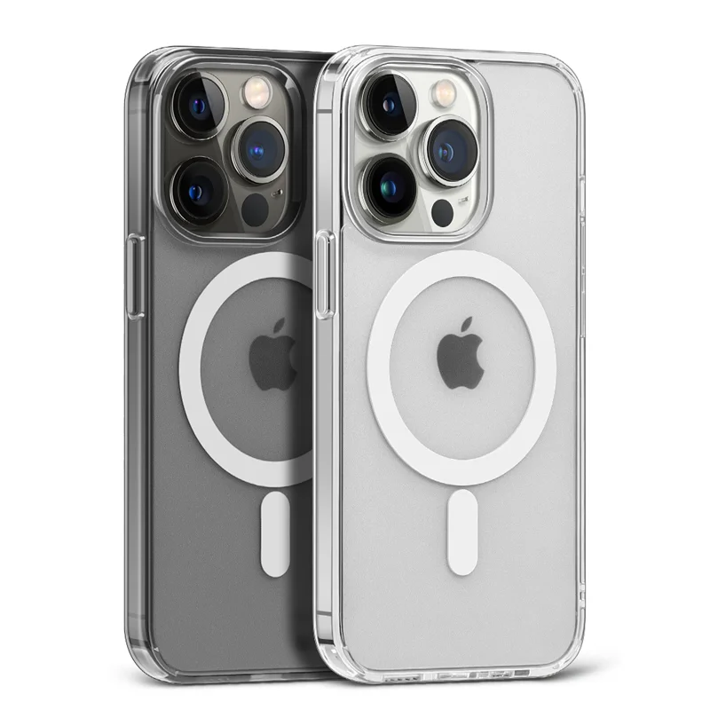 Funda transparente magnética para iPhone 16, 17, 15, 14, 13, 12, 11, Pro Max, 16 Plus, 17, Air y 16e de Apple. Compatible con la carga inalámbrica MagSafe.