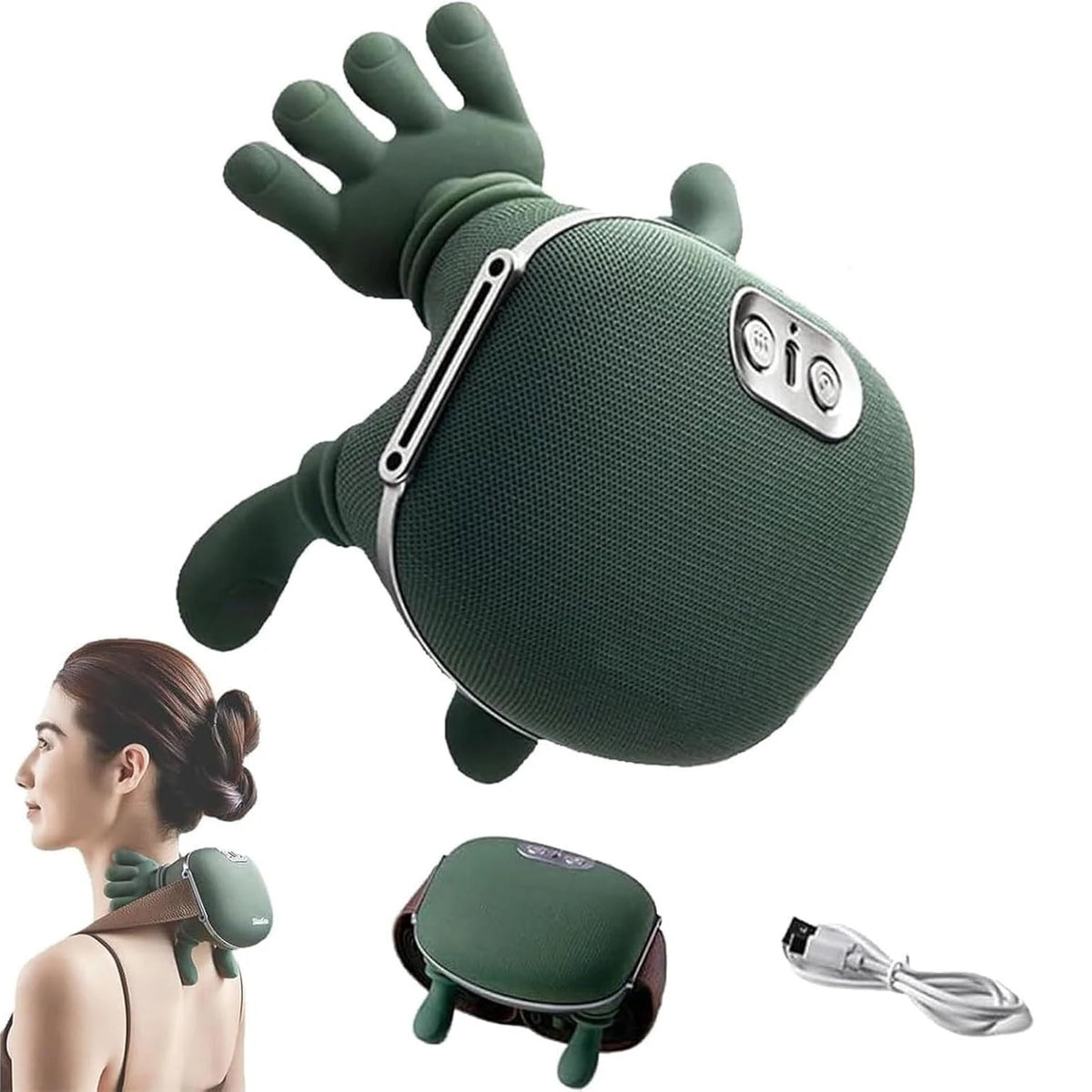 Masajeador Inalámbrico Térmico 4D Shiatsu para Cuello y Hombros YsinoBear