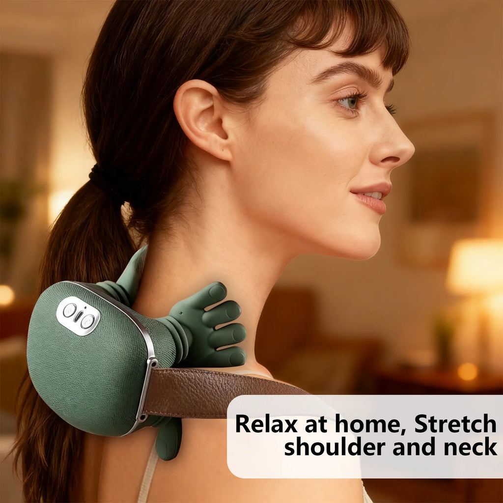Masajeador Inalámbrico Térmico 4D Shiatsu para Cuello y Hombros YsinoBear